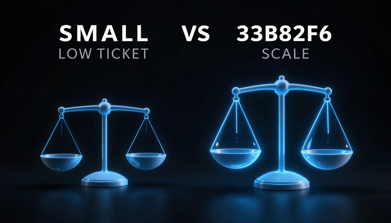 Comparação entre produto low ticket e high ticket