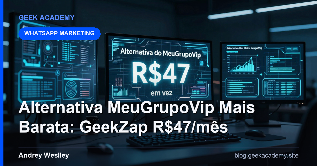 Alternativa ao MeuGrupoVip: Mesmas Features por R$47 em vez de R$297