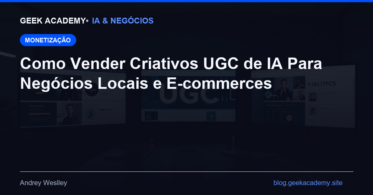 Como Vender Criativos UGC de IA Para Negócios Locais e E-commerces