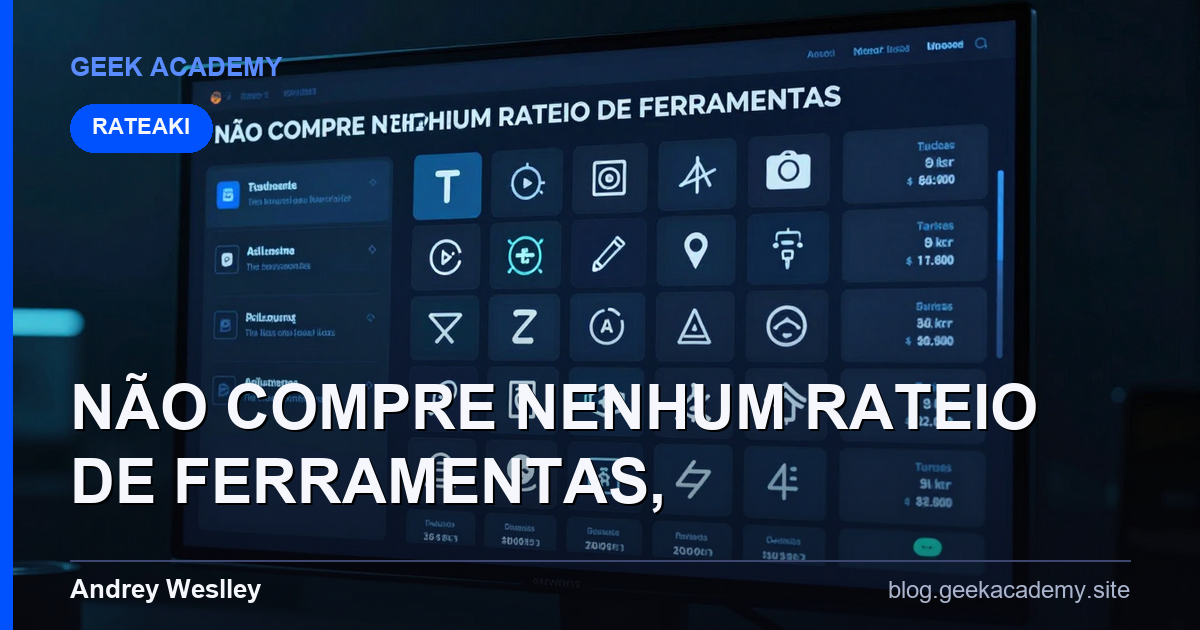 NÃO COMPRE NENHUM RATEIO DE FERRAMENTAS,: Tutorial Completo 2026