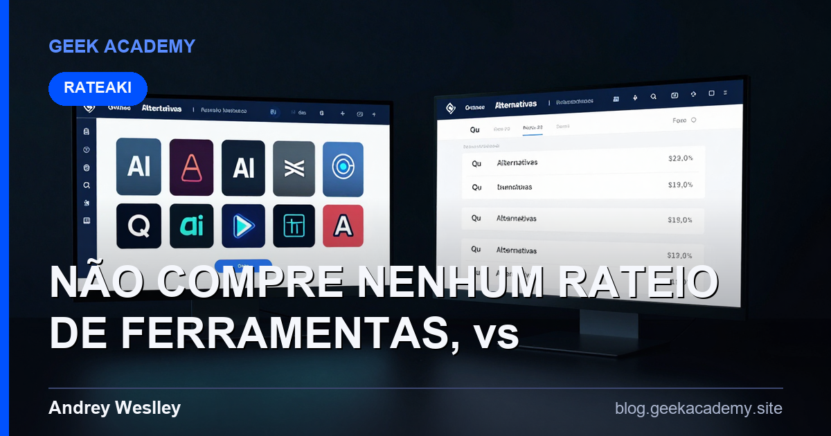 NÃO COMPRE NENHUM RATEIO DE FERRAMENTAS, vs Alternativas: Qual Melhor?