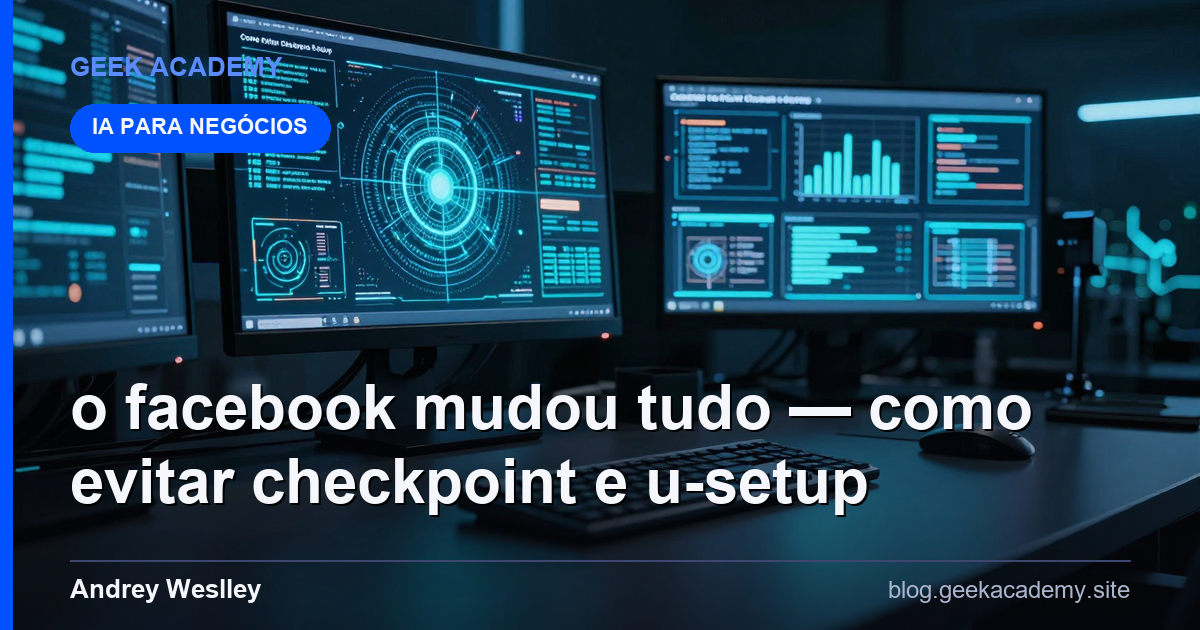 O Facebook Mudou Tudo — Como Evitar Checkpoint e U Setup