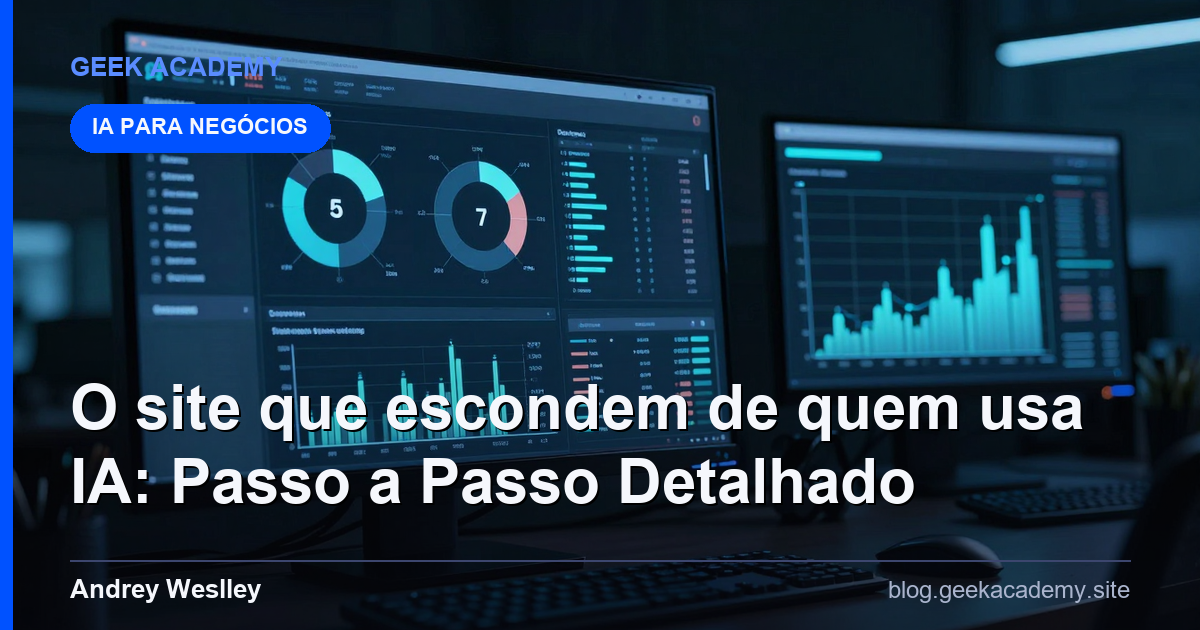 O site que escondem de quem usa IA: Passo a Passo Detalhado
