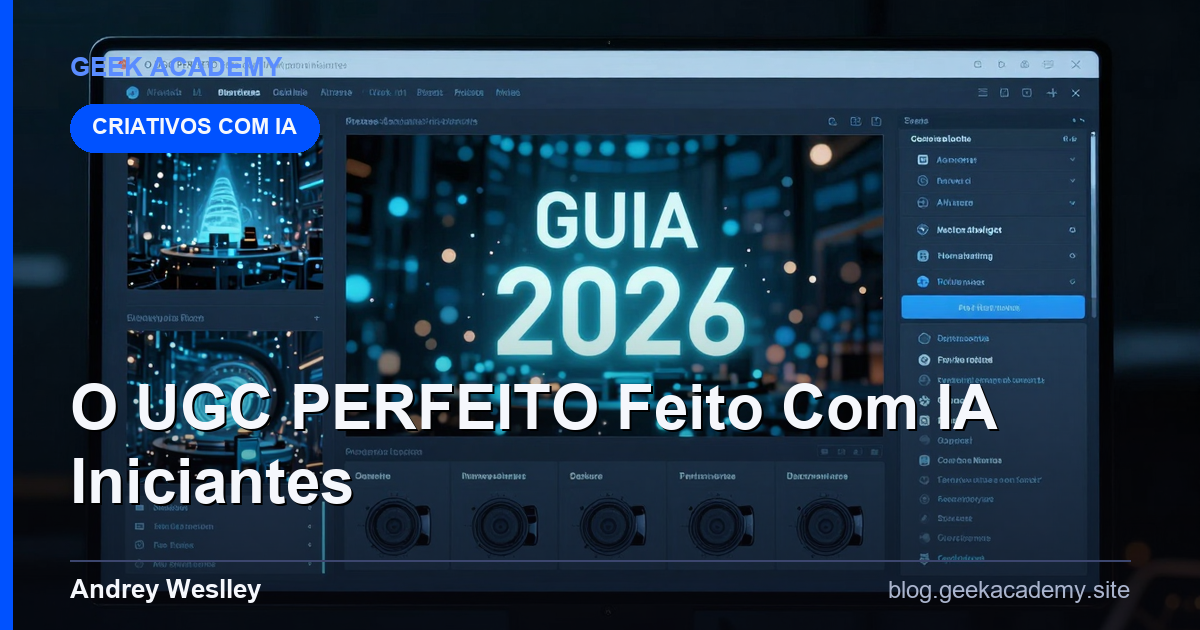 O UGC PERFEITO Feito Com IA Para Iniciantes: Guia 2026