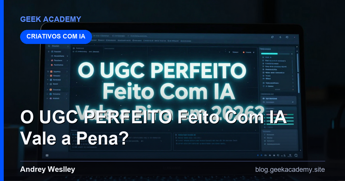 O UGC PERFEITO Feito Com IA: Vale a Pena em 2026? (Review Real)