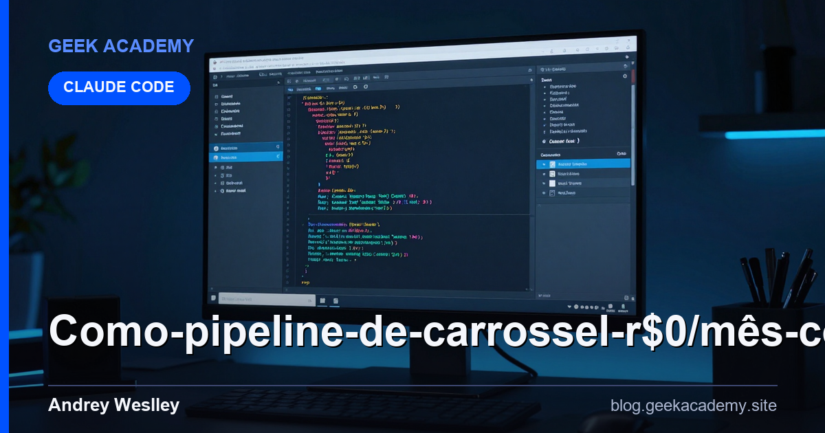 Como Pipeline de Carrossel R$0/Mês com Claude Code + API GERAÇÃO  (Tutorial Real)