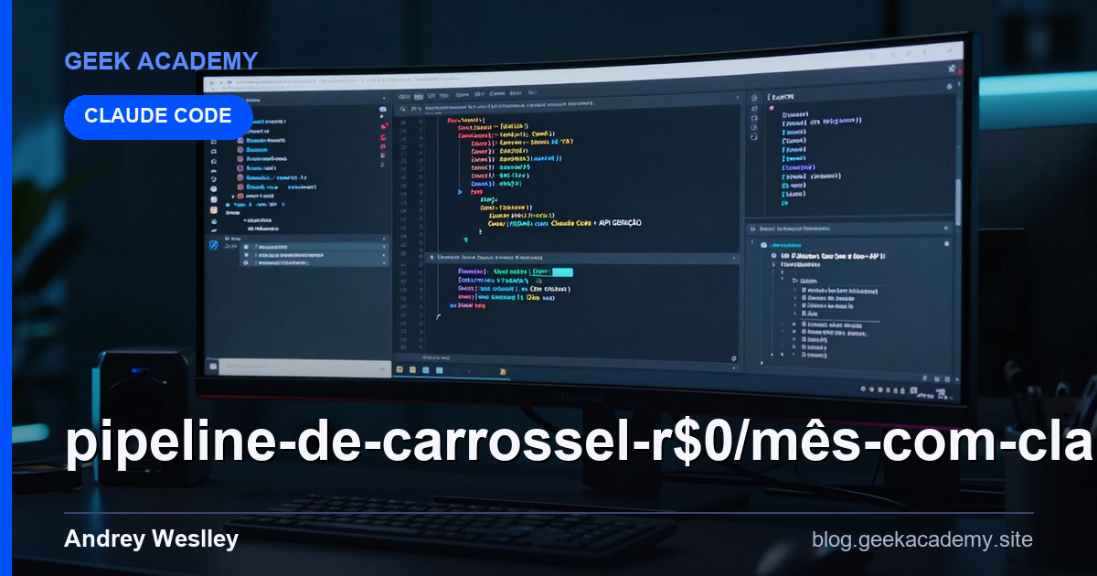 Pipeline de Carrossel R$0/Mês com Claude Code + API GERAÇÃO : Tutorial Completo 2026