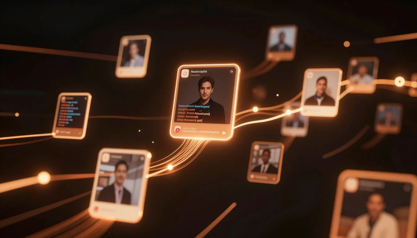 Pipeline automatizado de carrossel com cards de Instagram conectados por nós no Claude Code