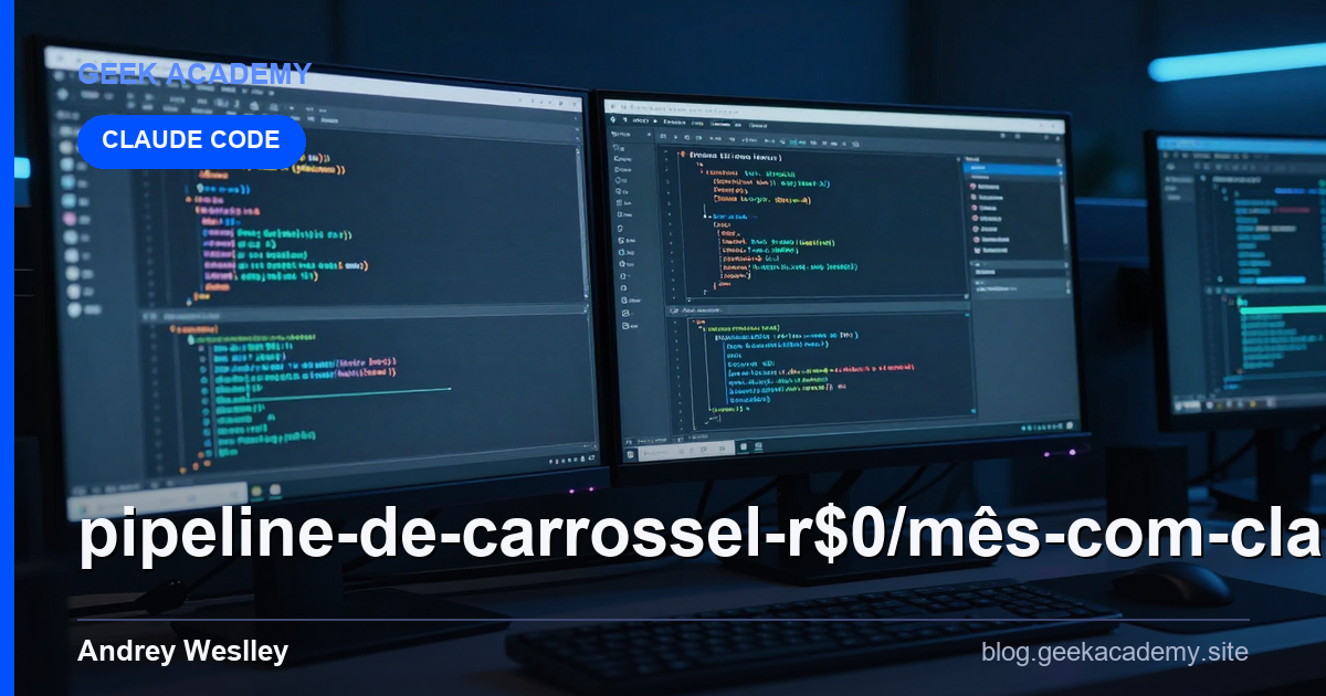 Pipeline de Carrossel R$0/Mês com Claude Code + AP Comparativo 2026