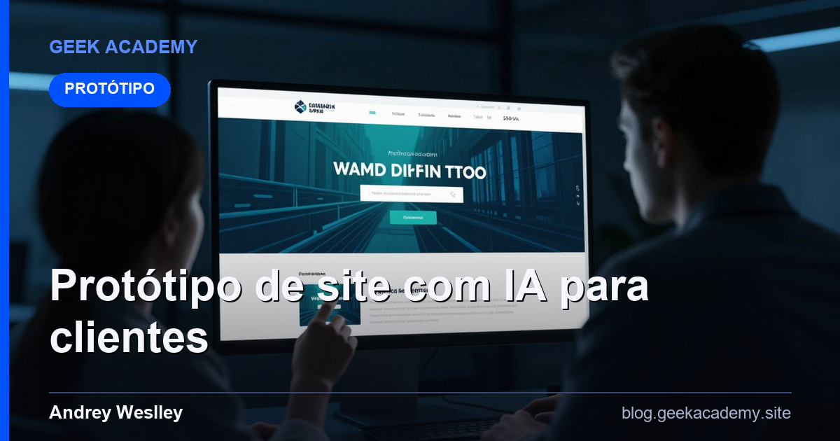 Protótipo de site com IA para clientes