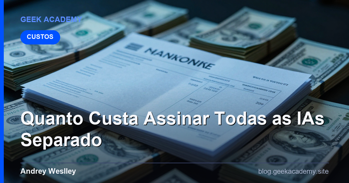 Quanto Custa Assinar Todas as IAs Separado (a Conta Que Assusta)
