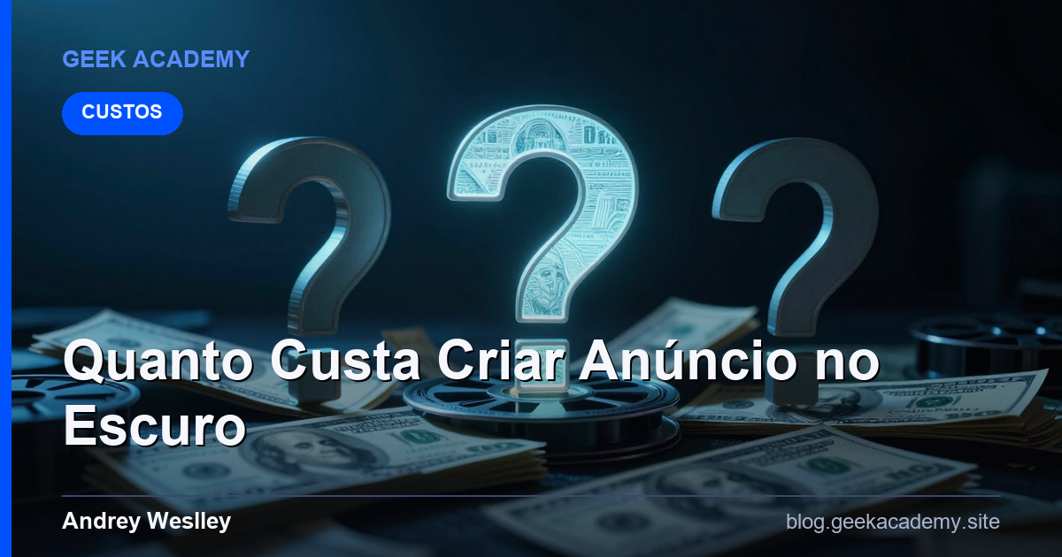 Quanto Custa Criar Anúncio no Escuro (e Por Que a Referência Sai Mais Barata)