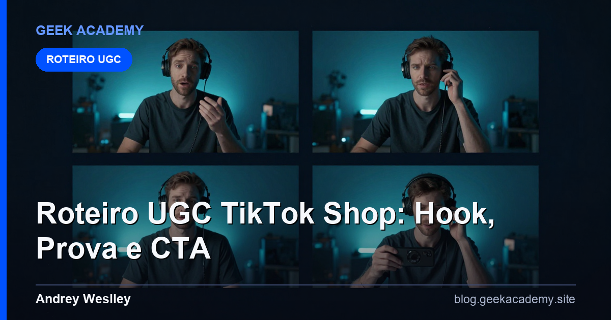Roteiro UGC para TikTok Shop: Hook, Prova e CTA