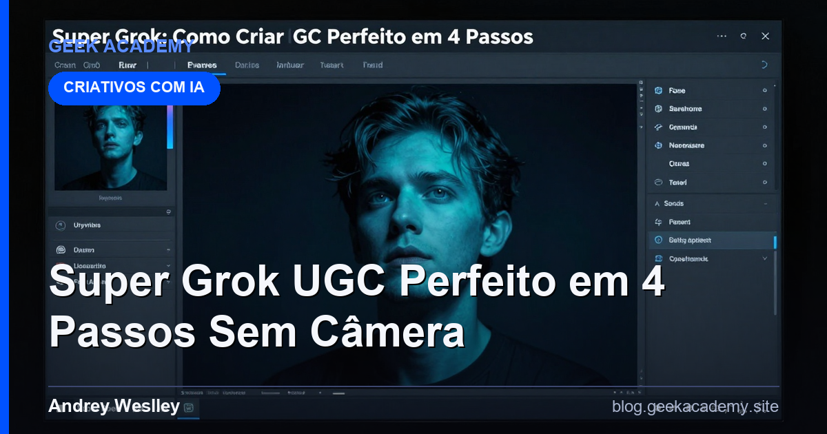 Super Grok: Como Criar UGC Perfeito em 4 Passos (Sem Aparecer na Câmera)