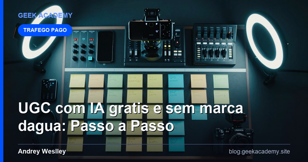 UGC com IA gratis e sem marca dagua: Passo a Passo