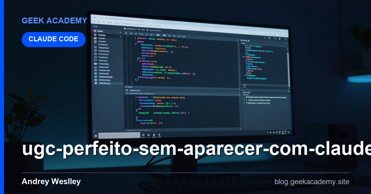 UGC perfeito SEM aparecer com CLAUDE CODE, gravar ou editar : Review Honesto