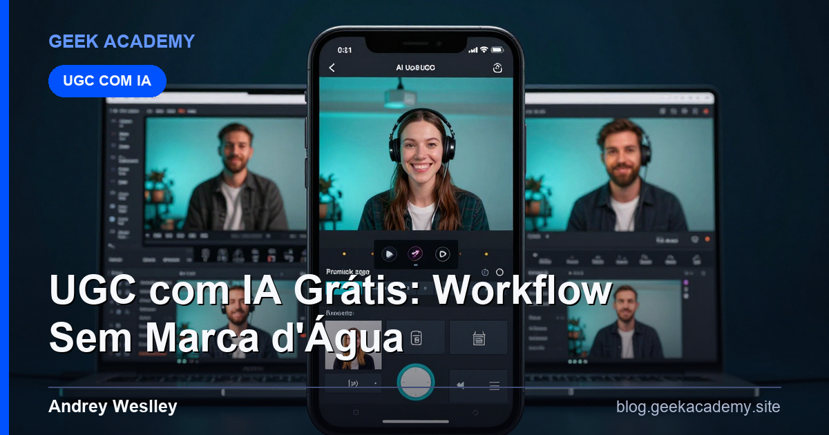 UGC com IA Grátis e Sem Marca d'Água: Workflow 2026