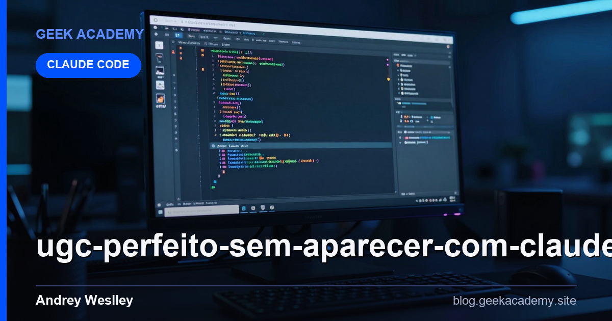 UGC perfeito SEM aparecer com CLAUDE CODE, gravar ou editar  Comparativo 2026
