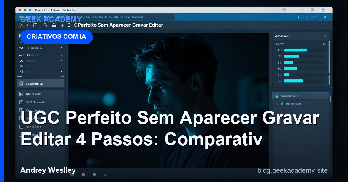 UGC Perfeito Sem Aparecer Gravar Editar 4 Passos: Comparativ
