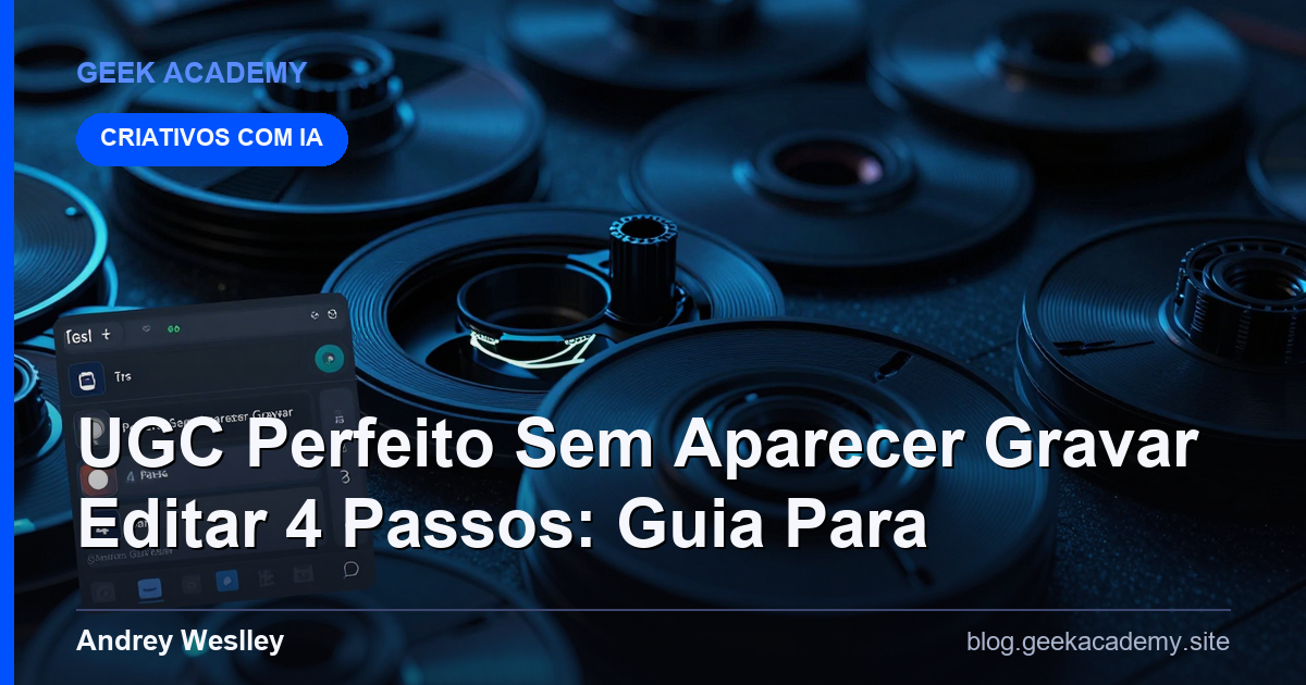 UGC Perfeito Sem Aparecer Gravar Editar 4 Passos: Guia Para 