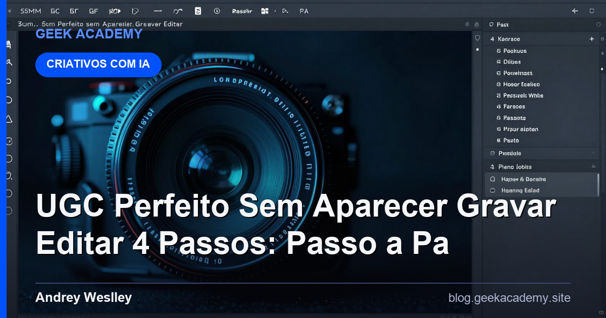 UGC Perfeito Sem Aparecer Gravar Editar 4 Passos: Passo a Pa