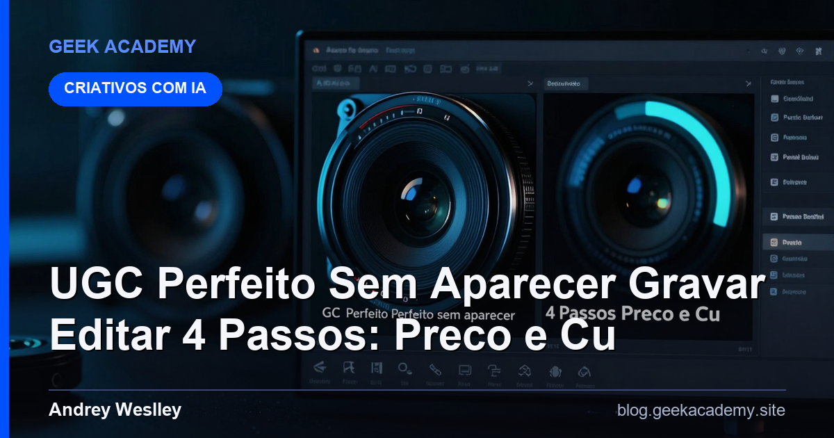 UGC Perfeito Sem Aparecer Gravar Editar 4 Passos: Preco e Cu