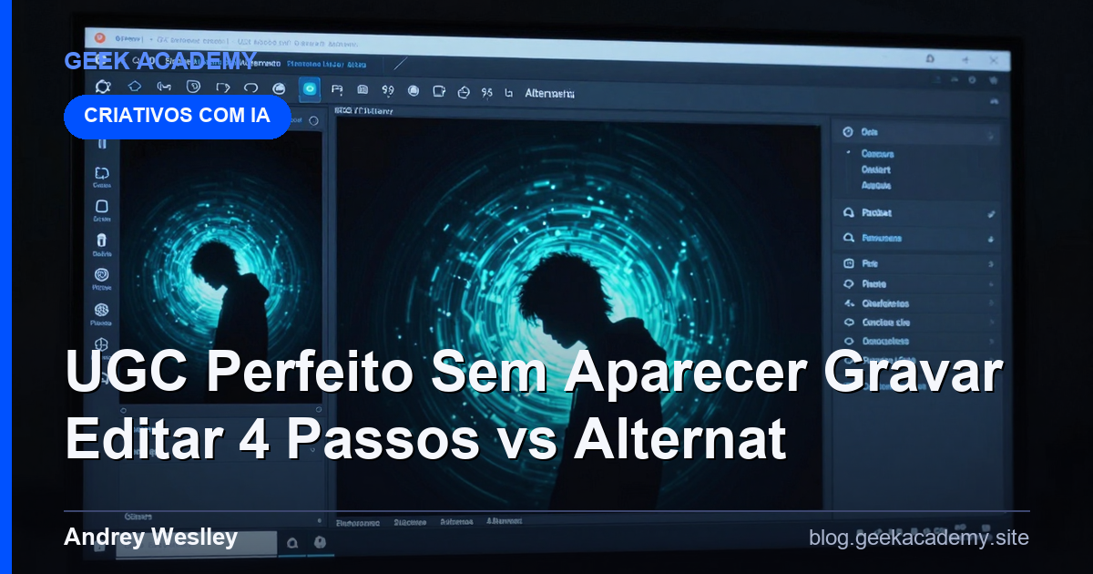 UGC Perfeito Sem Aparecer Gravar Editar 4 Passos vs Alternat