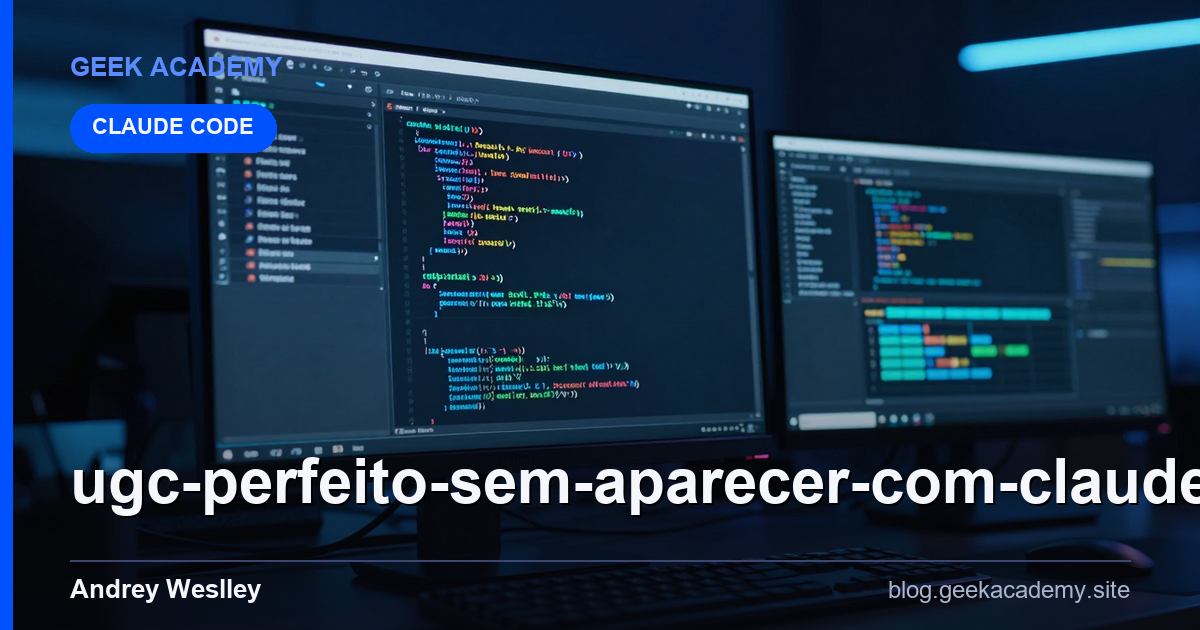 UGC perfeito SEM aparecer com CLAUDE CODE, gravar ou editar  Preço e Review 2026