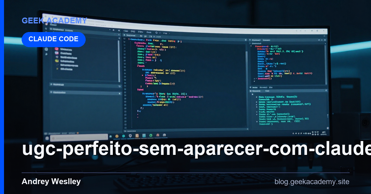 UGC perfeito SEM aparecer com CLAUDE CODE, gravar ou editar  Setup e Configuração