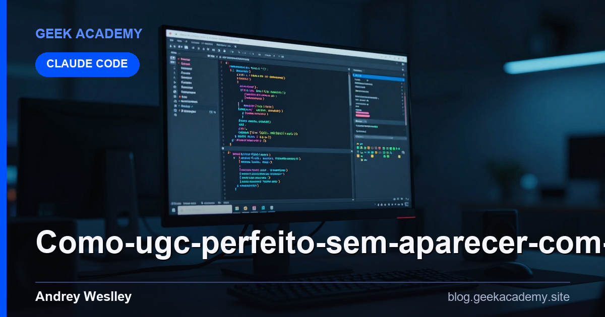 Como UGC perfeito SEM aparecer com CLAUDE CODE, gravar ou editar  (Tutorial Real)