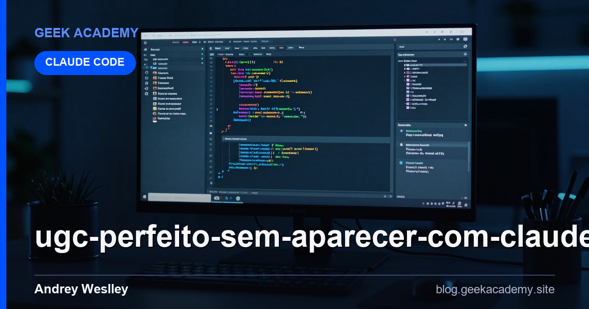 UGC perfeito SEM aparecer com CLAUDE CODE, gravar ou editar  vs Alternativas