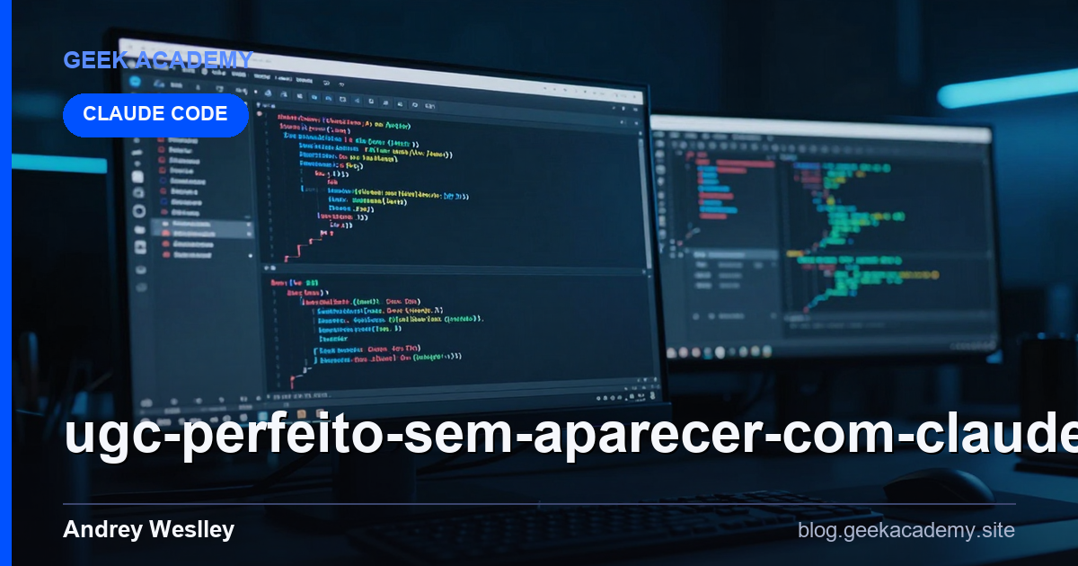 UGC perfeito SEM aparecer com CLAUDE CODE, gravar ou editar  Passo a Passo
