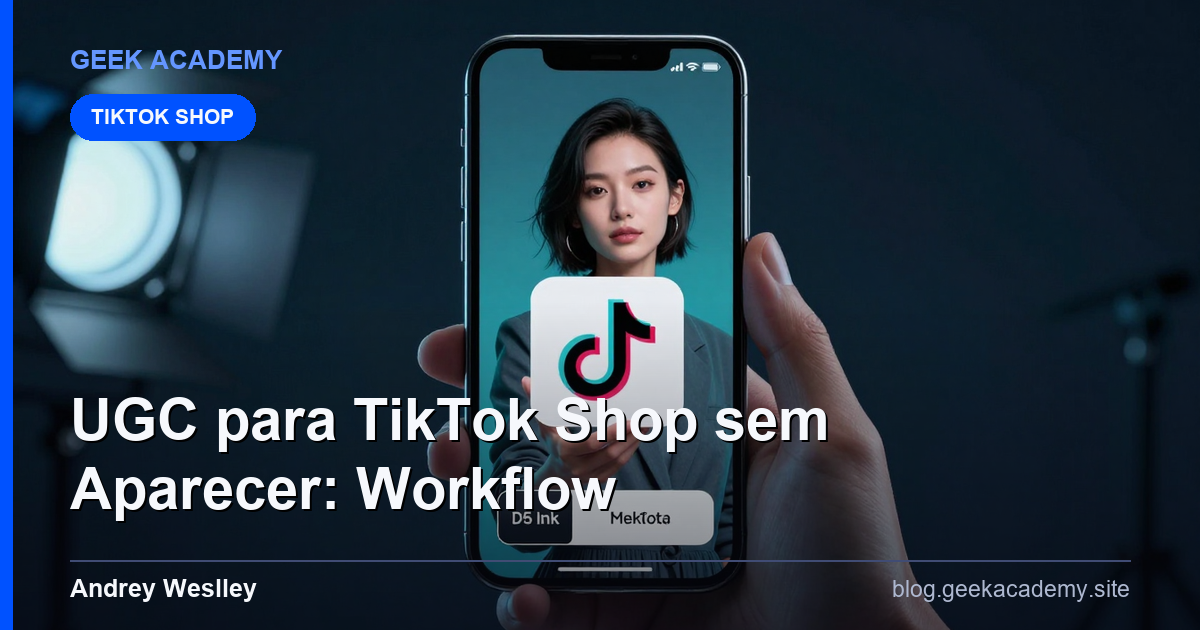 UGC para TikTok Shop sem Aparecer: Workflow Completo