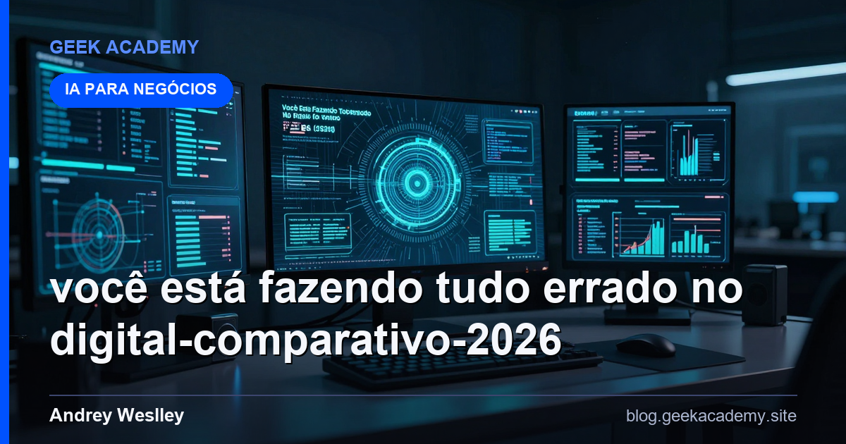 Você Está Fazendo Tudo Errado No Digital Comparativo 2026