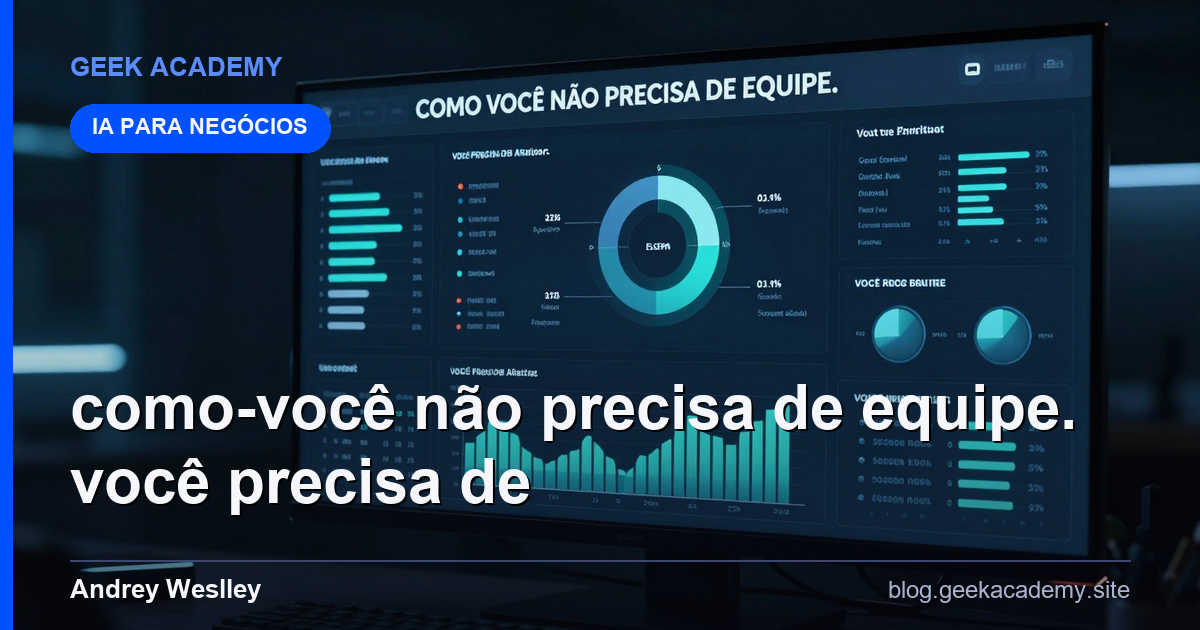 Como VOCÊ NÃO PRECISA DE EQUIPE. VOCÊ PRECISA DE ARQUIT (Tutorial)