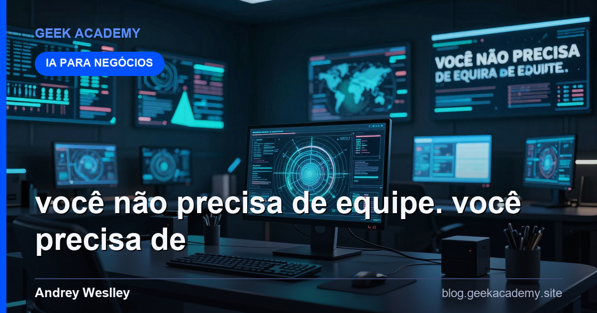 VOCÊ NÃO PRECISA DE EQUIPE. VOCÊ PRECISA DE ARQUIT vs Alternativas