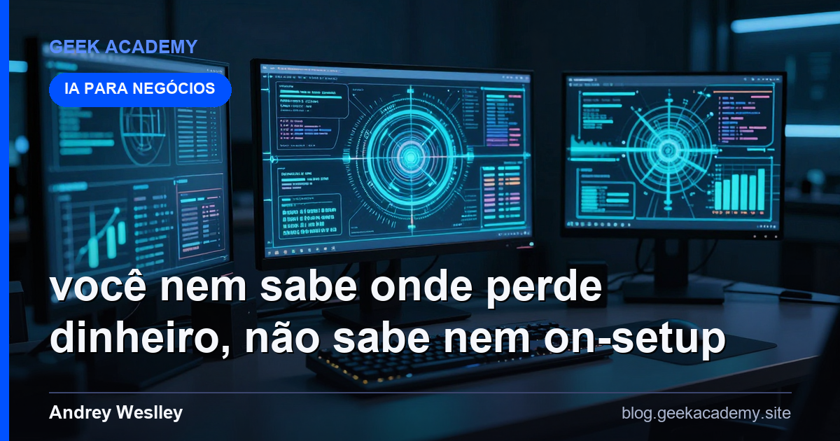 Você Nem Sabe Onde Perde Dinheiro, não sabe nem on Setup